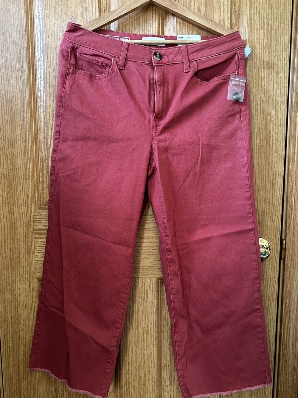 Sonoma Wide-Leg Jeans in Rose Red size 12R